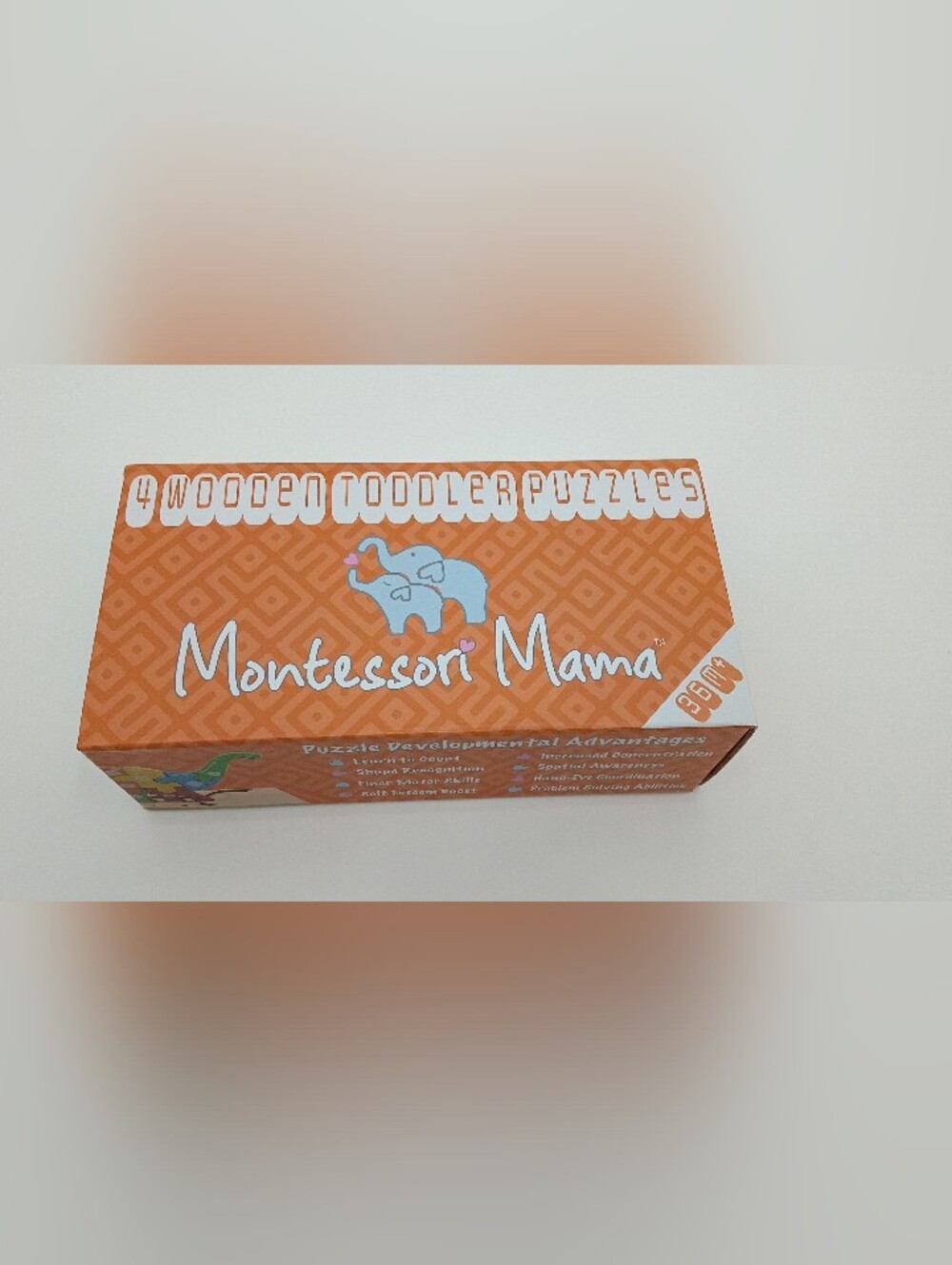NEW Open Box Montessori Mama 4 Pack Wooden Toddler Animal Puzzles Learning Toy